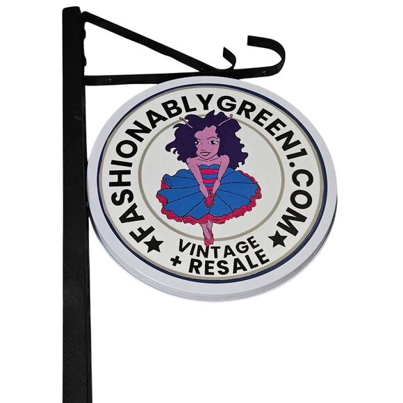 Indoor Hanging Two Sided Round Logo Marketing Signage Booth Festival Tent Signs - Picture 3 of 3